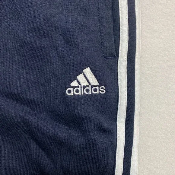 Adidas Jogger Womens XL Dark Blue Essentials Fleece 3-Stripes Sweat Pants NWT - Picture 3 of 9